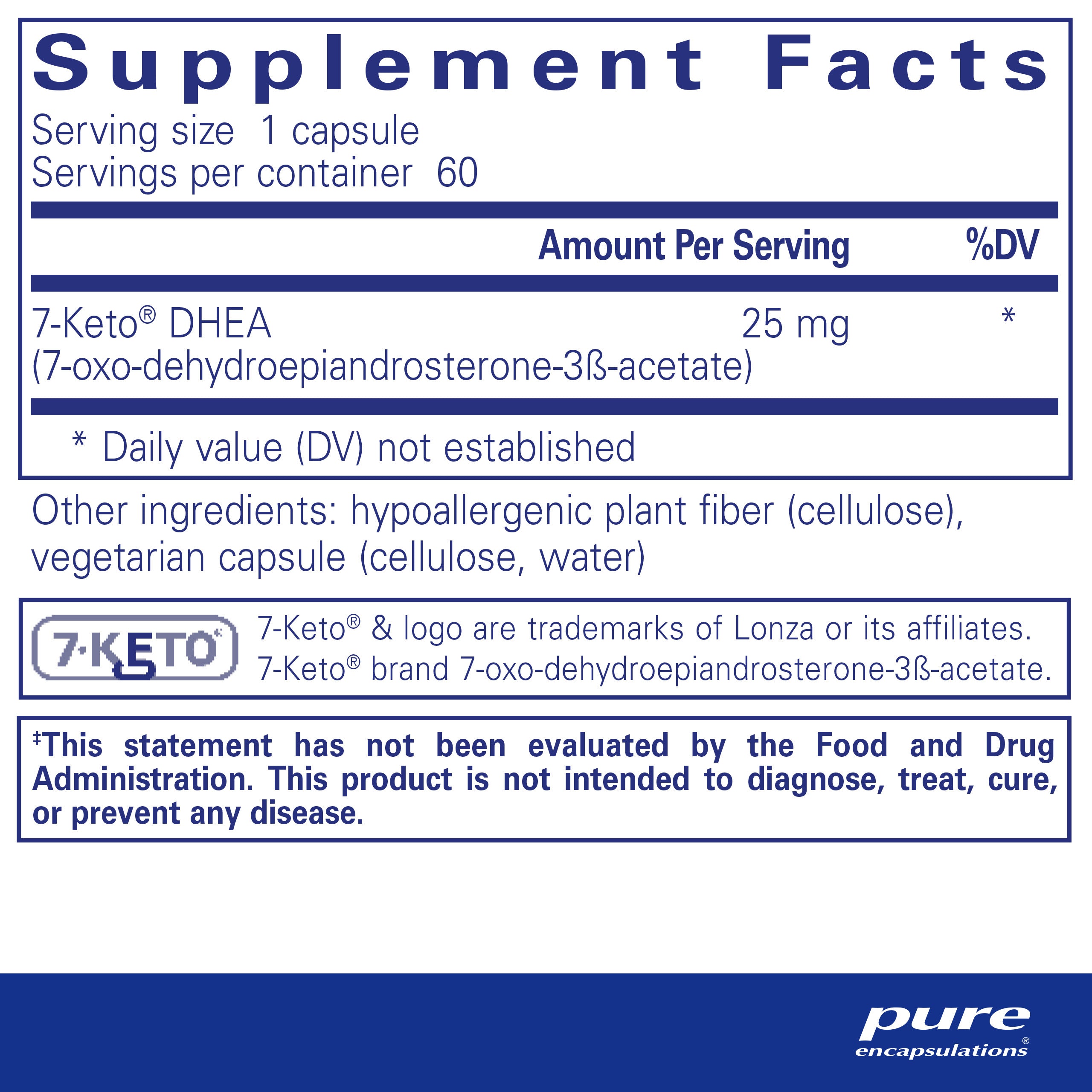 7-Keto DHEA 25mg #60 – Magnolia Pharmacy - TX