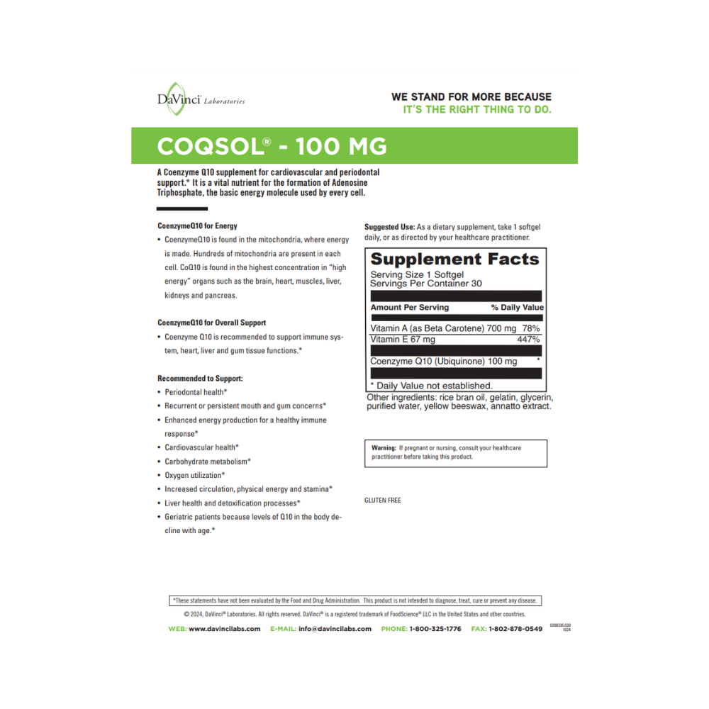 CoQsol 100mg #30