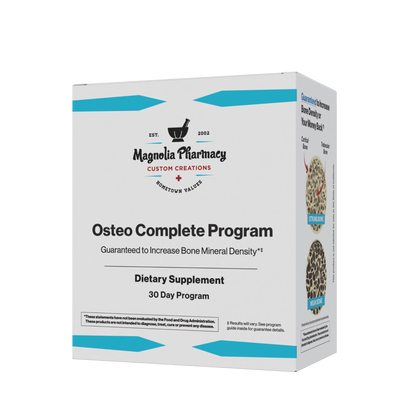 Supplement package from Magnolia Pharmacy on a white background