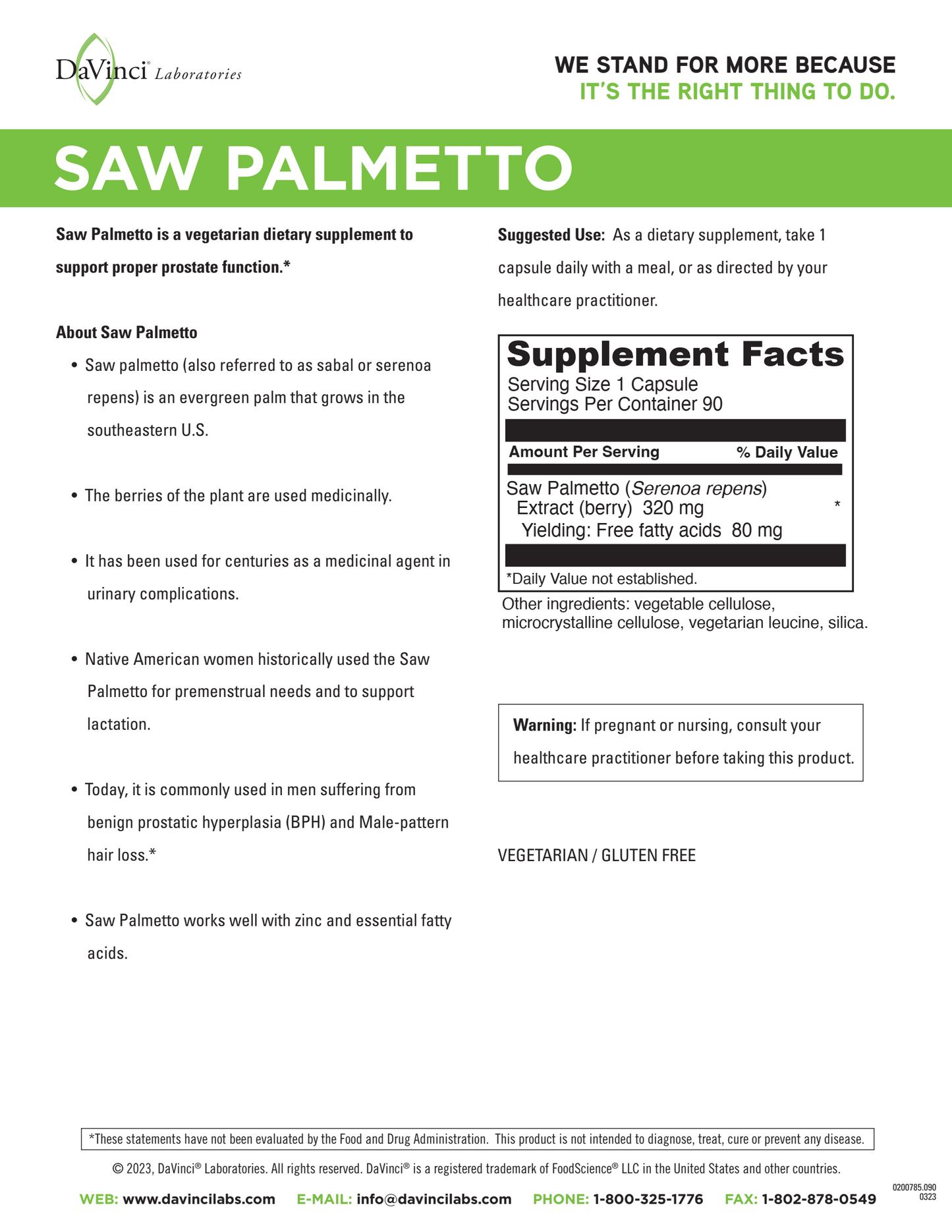 Saw Palmetto 320mg #90