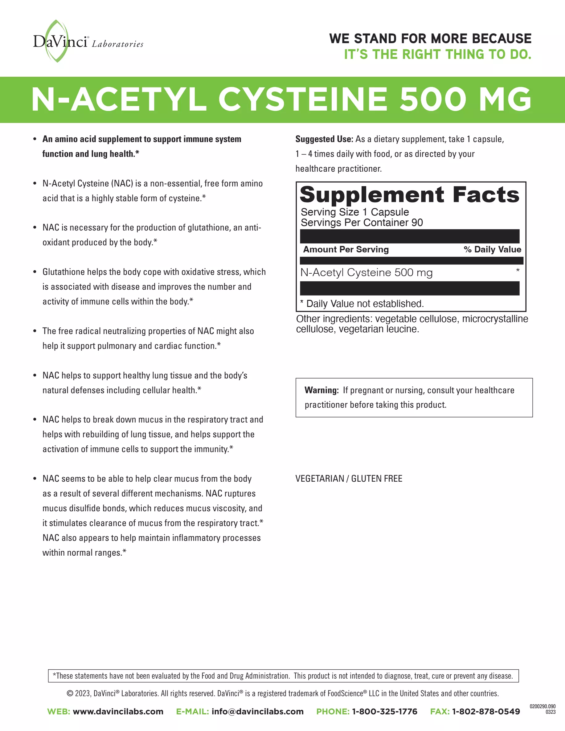 N-Acetyl Cysteine 500mg #90