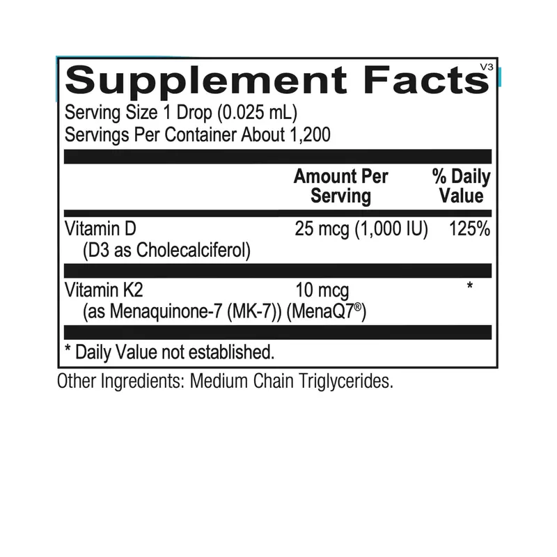 Vitamin D3 with K2 Liquid