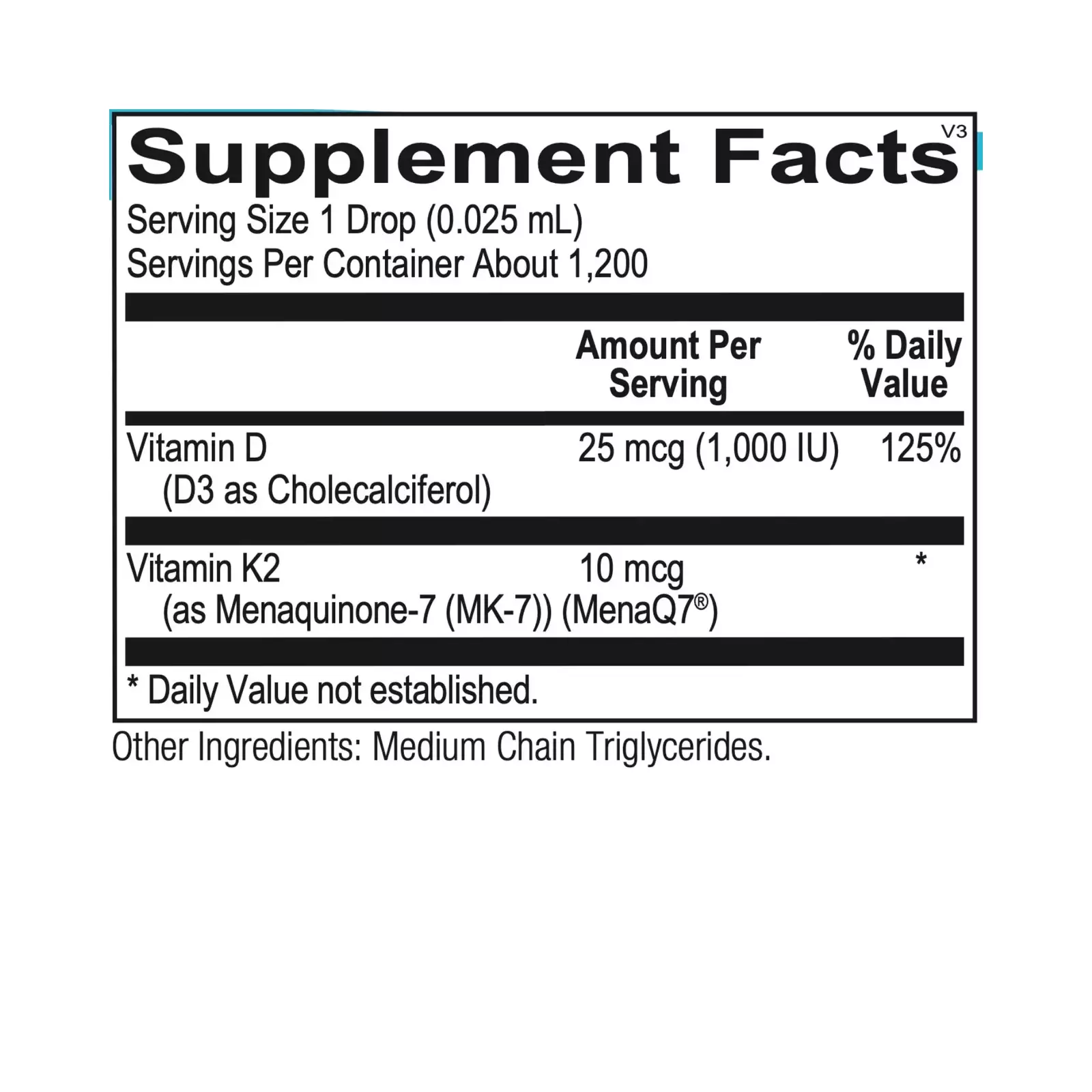 Vitamin D3 with K2 Liquid